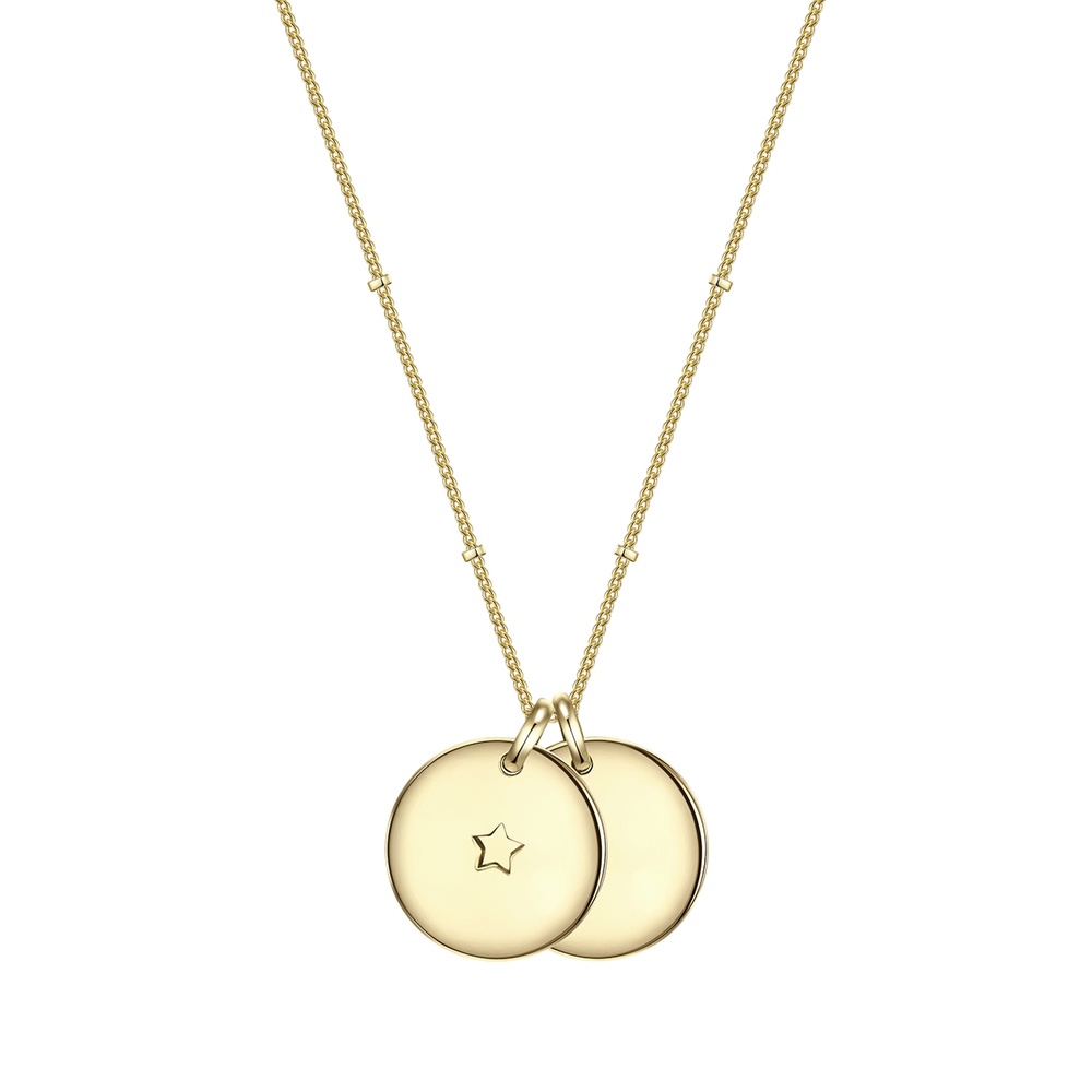 Glanzstücke München Collier en argent Étoilé Argent sterling en Or jaune collier