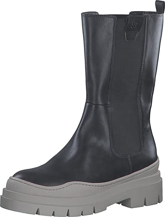 S.OLIVER Stiefel schwarz black lt.grey