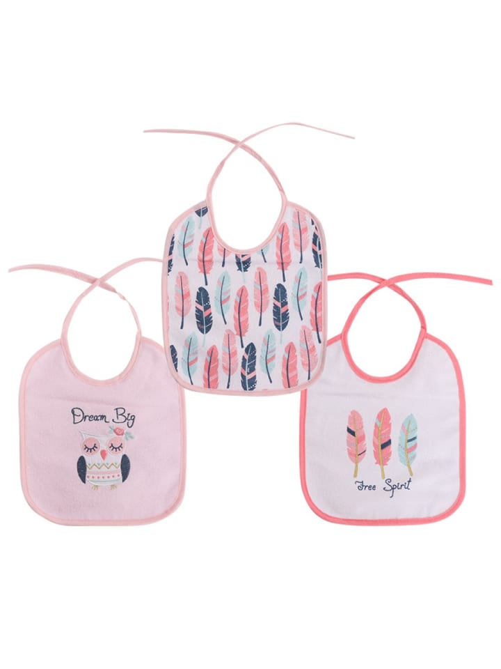 BABY CARE Babylatz-Set 3-teilig in rosa günstig kaufen onesize