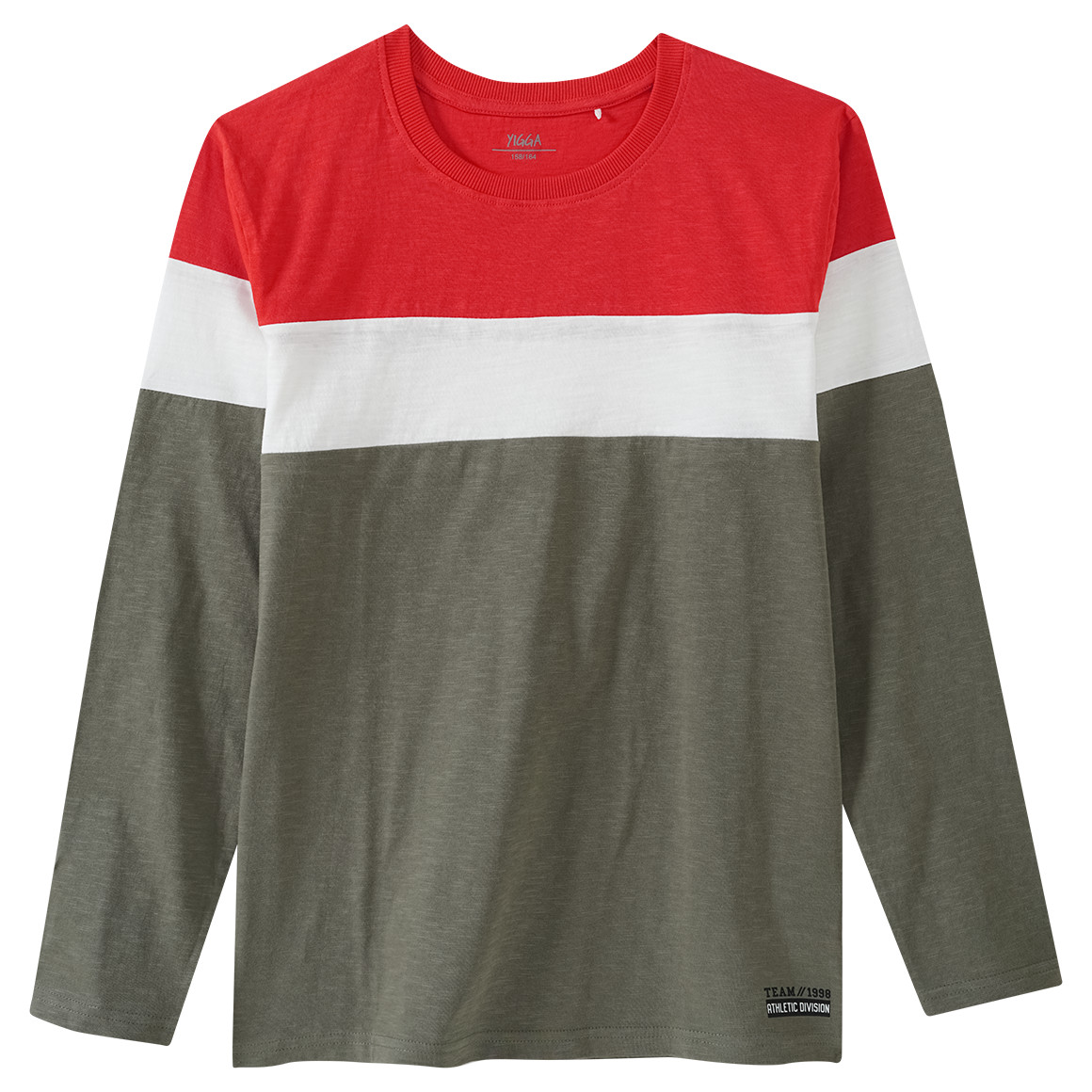 Jungen Langarmshirt mit Farbteilern