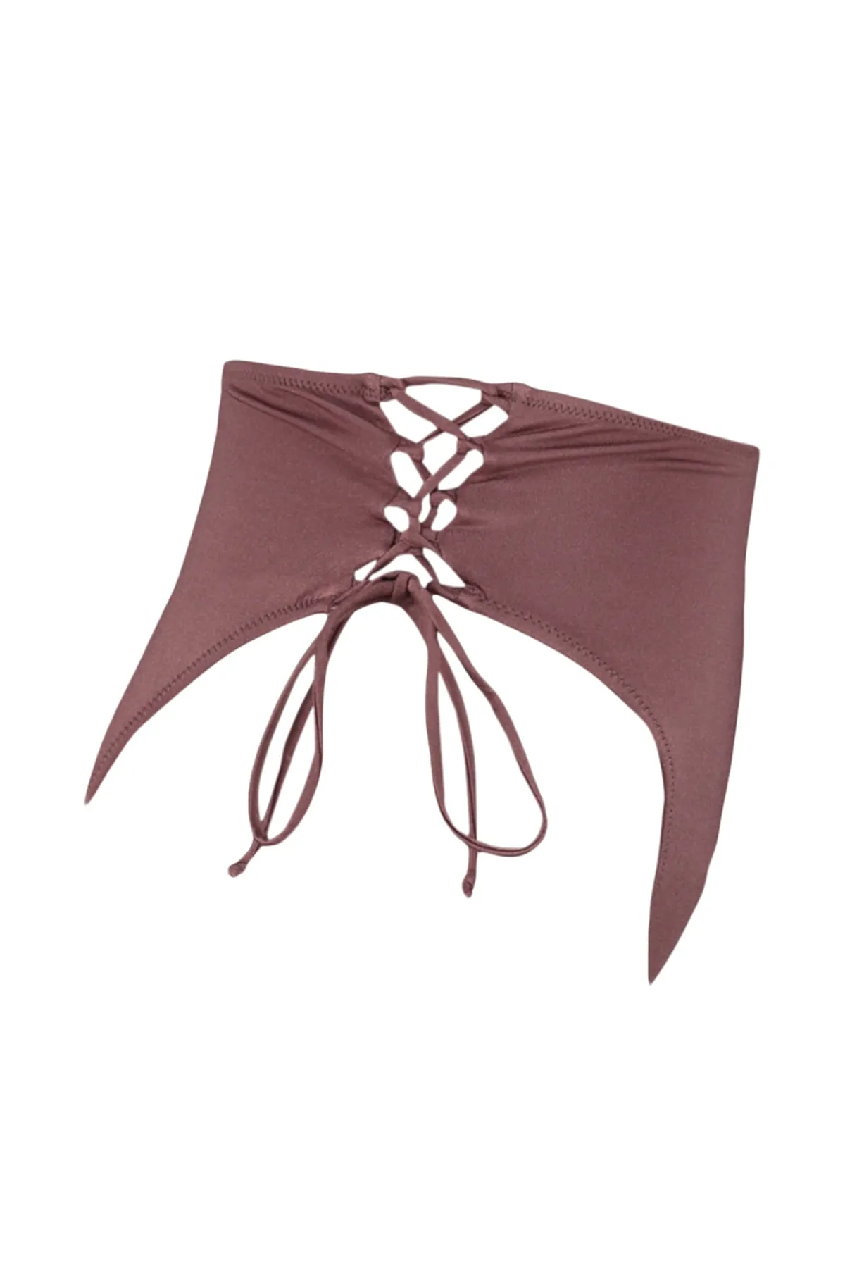 Trendyol Collection  Braune Hipster-Bikinihose mit hoher Taille und Paspelierung TBESS22BA0044