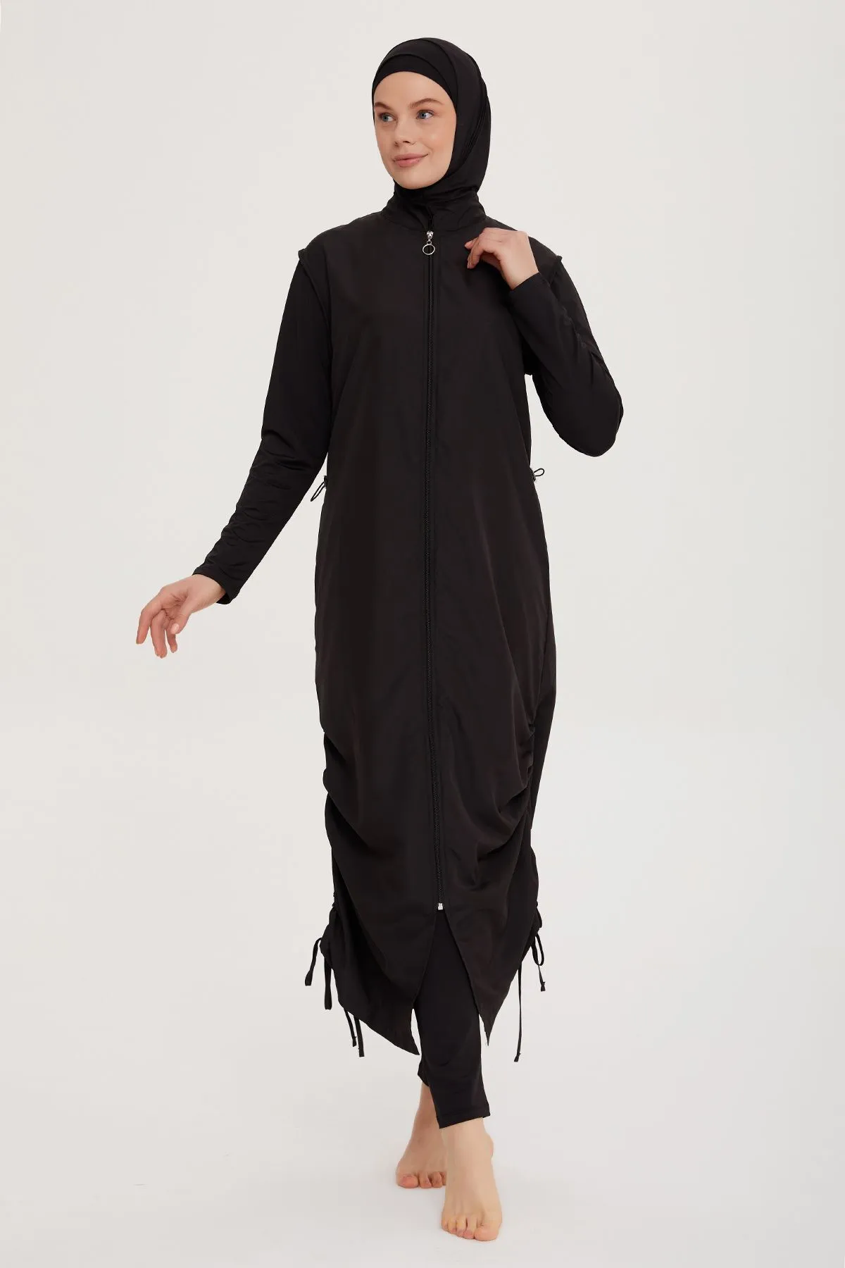 Remsa Mayo  Remsa Design Vollständig bedeckter Hijab-Badeanzug in voller Länge lang R027 Fatma Schwarz