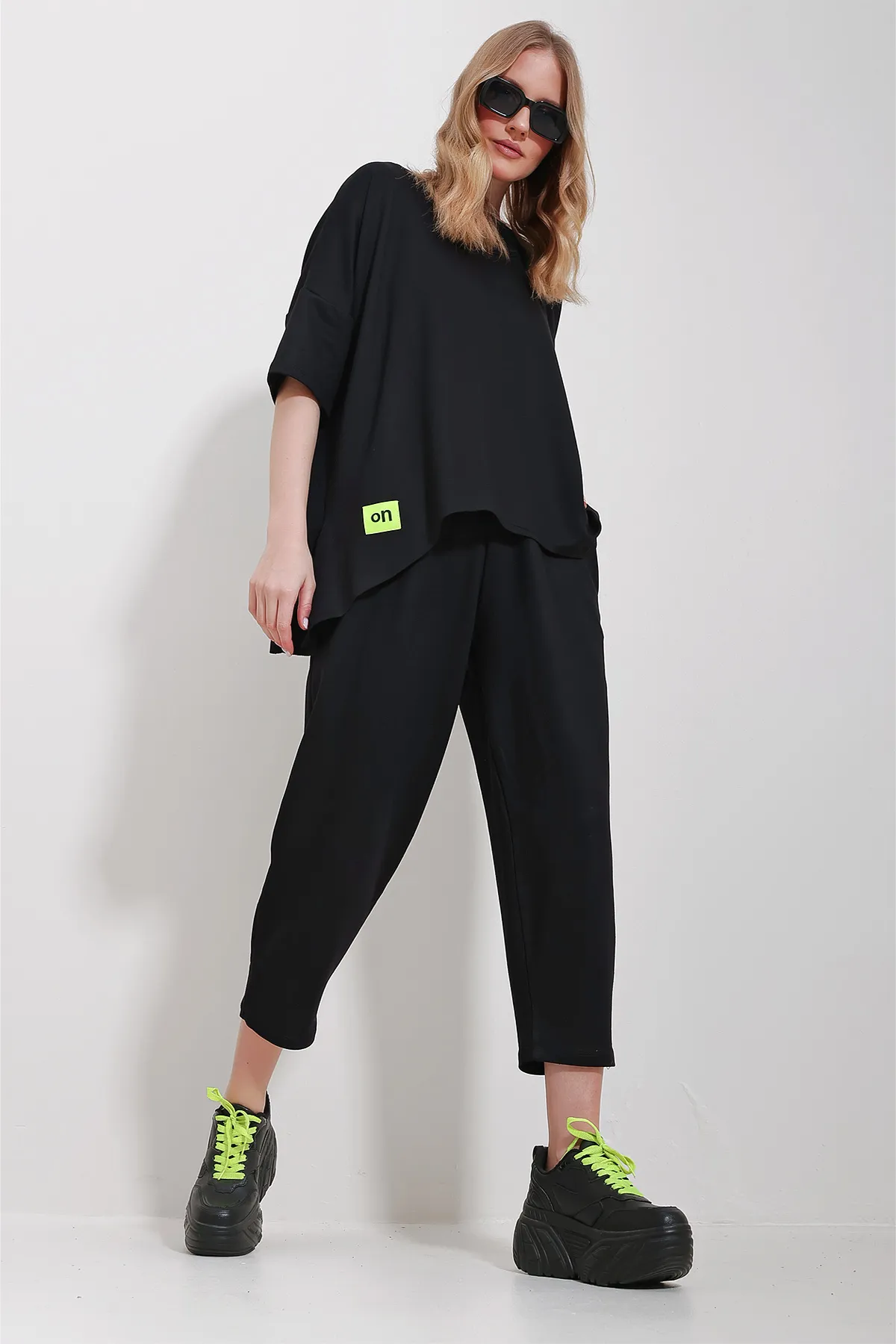 Trend Alaçatı Stili  Zweiteiler - Schwarz - Regular Fit
