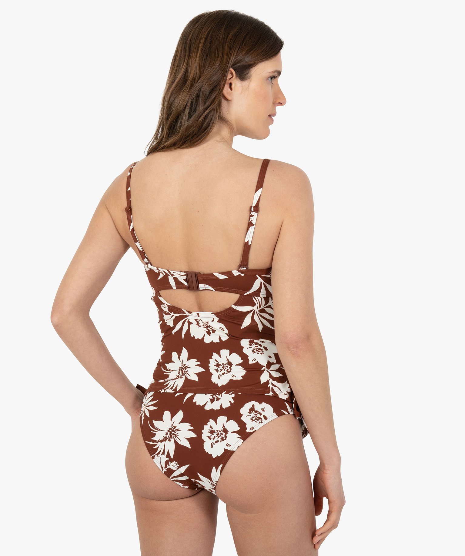 Maillot de bain de grossesse tankini à bonnets paddés imprime | GEMO