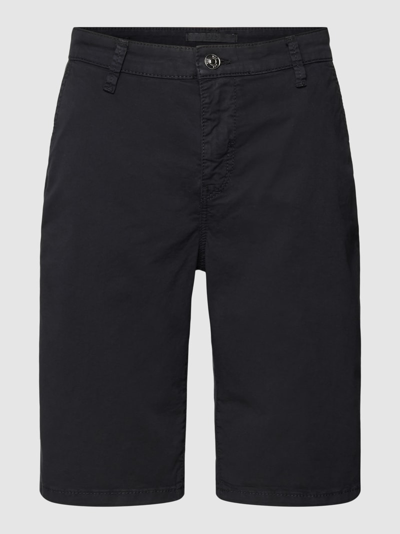 Chino-Shorts mit Allover-Print in marineblau
