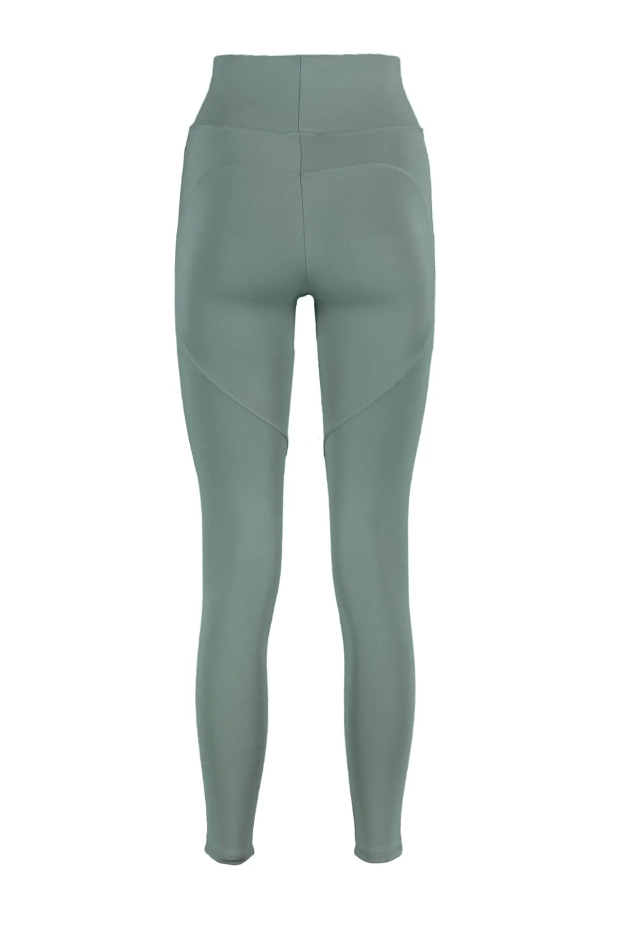 Trendyol Collection  Khakifarbene Push-up-Sportleggings in voller Länge aus Strick TWOAW21TA0030