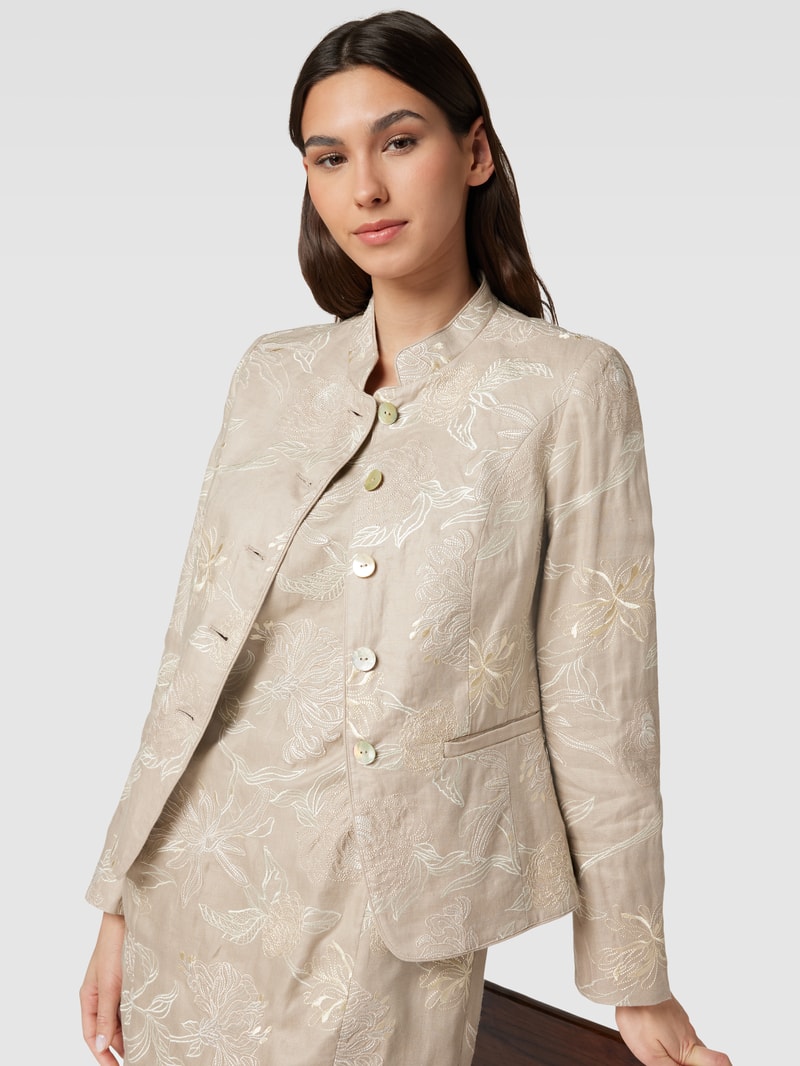 Blazer mit Allover-Muster in sand