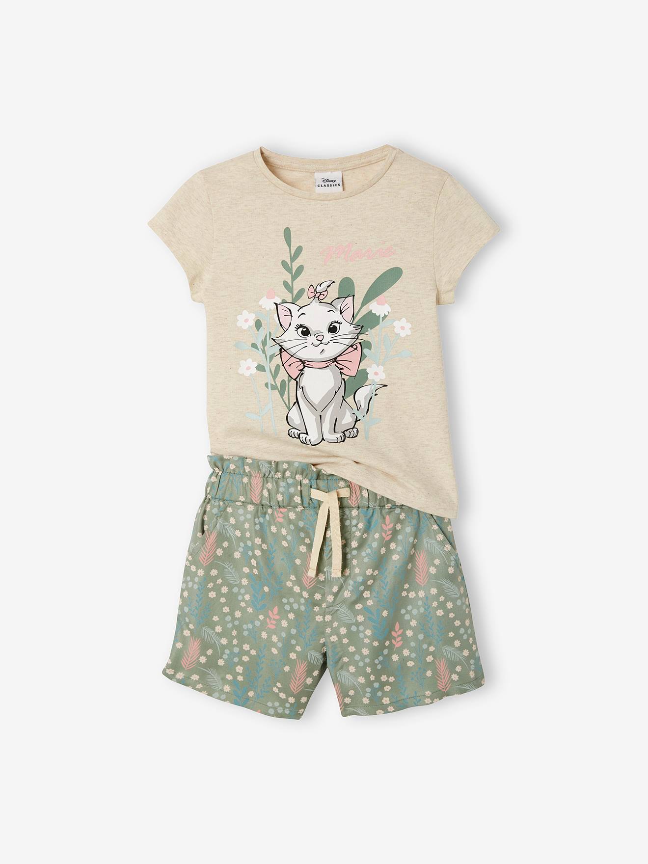 Ensemble fille 2 pièces DS Marie Les Aristochats® beige / kaki