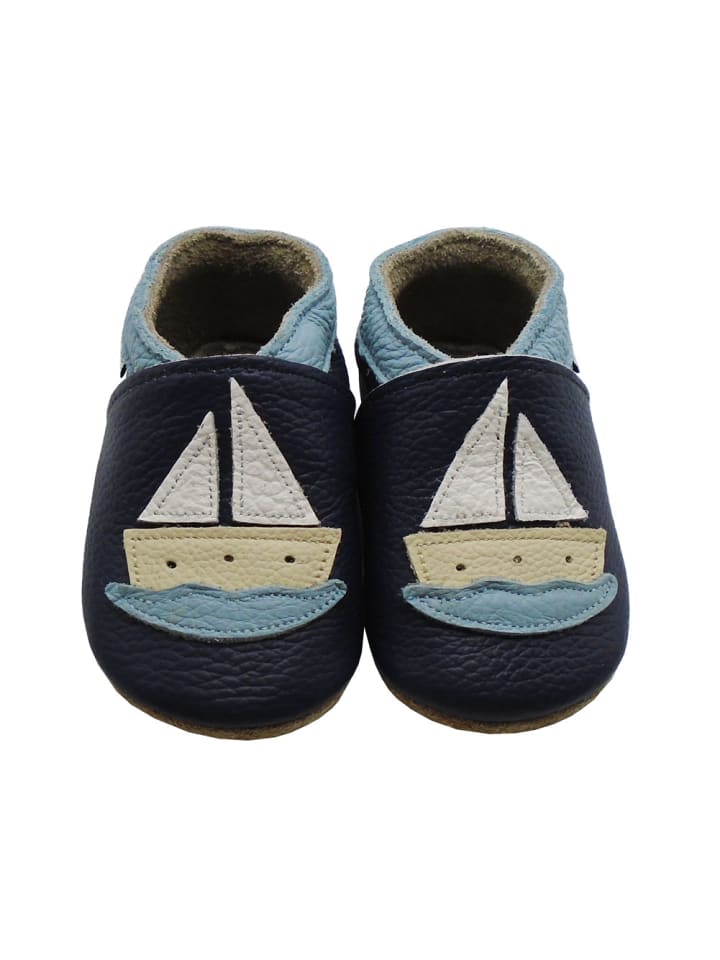 Yalion Leder-Krabbelschuhe 