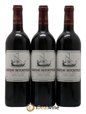 Château Beychevelle 4ème Grand Cru Classé  2000 - Lot de 3 Bouteilles