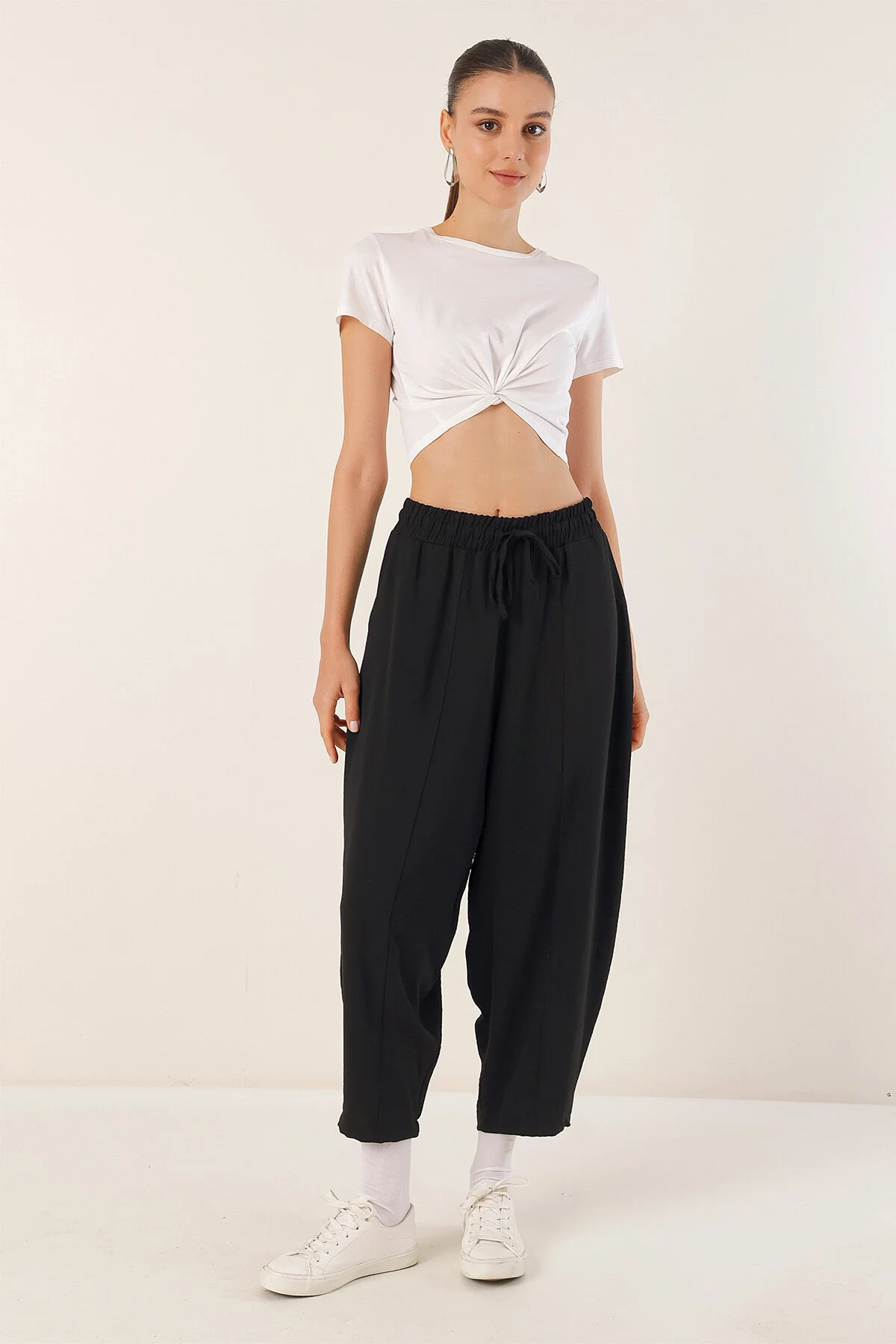 Bigdart  6591 Gewebte Shalwar-Hose – Schwarz