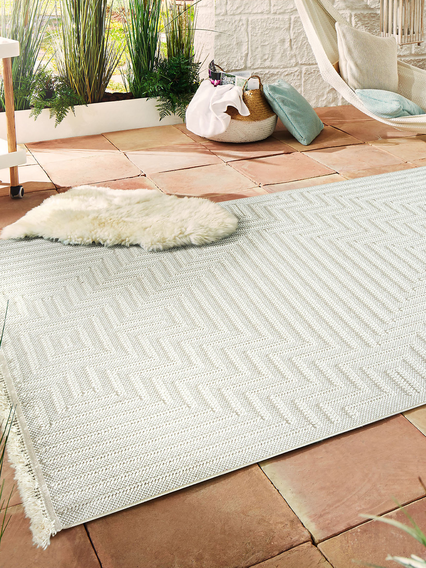 Lagos Outdoor-Teppich, Ivory