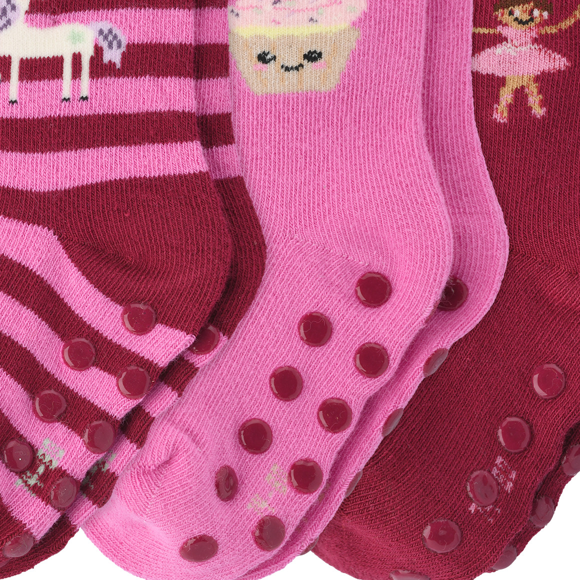 3 Paar Baby Stoppersocken mit Bio-Baumwolle