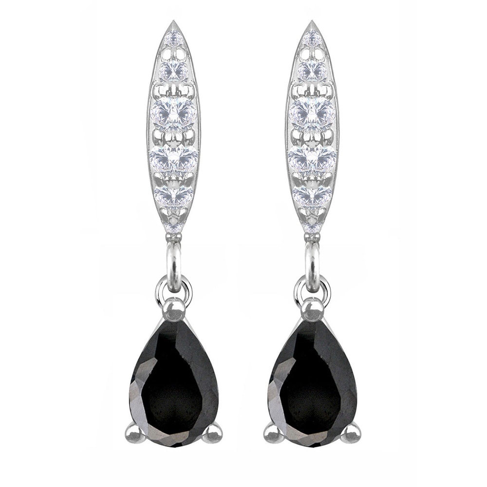 Elli Elli Boucles d'Oreilles Tropfen Zirkonia 925 Silber Boucles d'oreilles