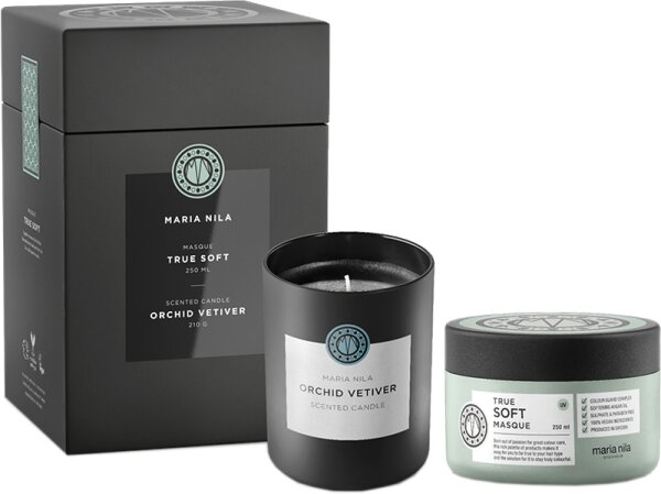 Maria Nila True Soft Mask + Duftkerze Haarpflegeset