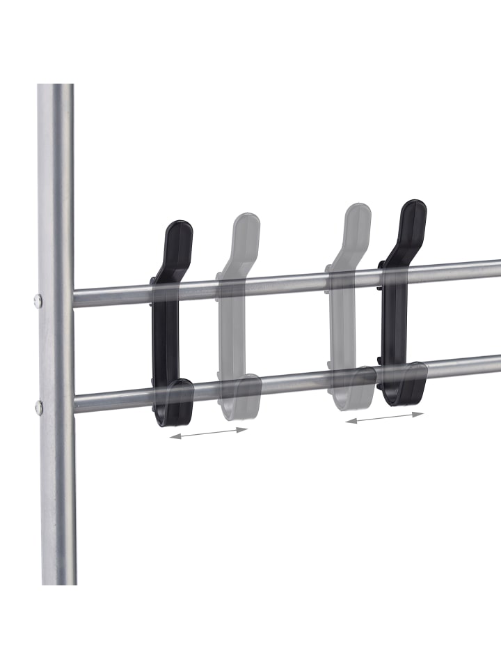 relaxdays Garderobe in Grau - (B)60 x (H)173 x (T)31 cm günstig kaufen onesize