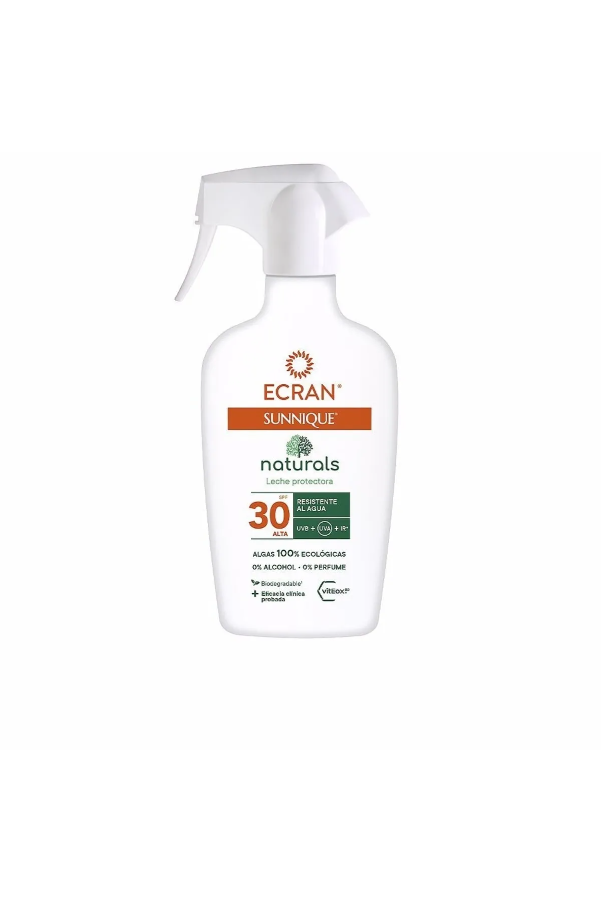 Ecran  Sunnique Naturals Milch Spf30, schwarze Pistole, 300 ml