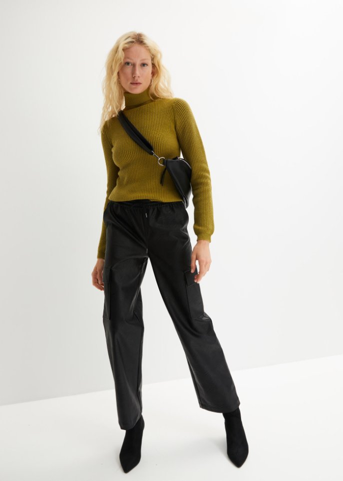 Rollkragenpullover, eng anliegend