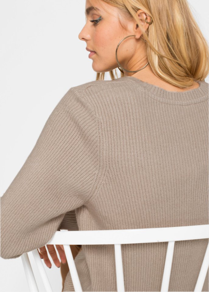 Longpullover mit Knöpfen
