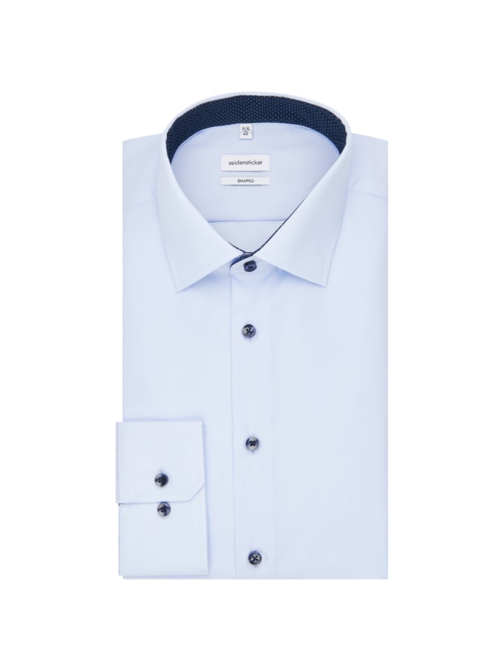 Seidensticker Business Hemd Shaped in Mittelblau günstig kaufen