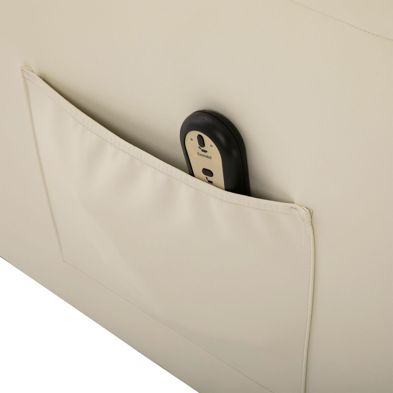 HOMCOM Aufstehsessel Sessel mit Aufstehhilfe Fernsehsessel Liegefunktion Beige