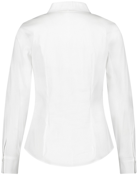 Klassische Hemdbluse aus Baumwoll-Stretch