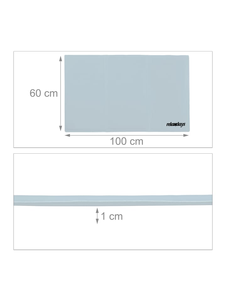 relaxdays Kühlmatte Hund in Grau - (B)60 x (T)100 cm günstig kaufen onesize
