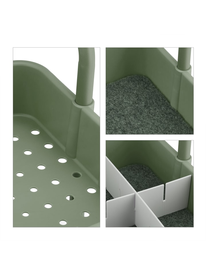 relaxdays Rollwagen in Grün - (B)42,5 x (H)86 x (T)36 cm günstig kaufen onesize
