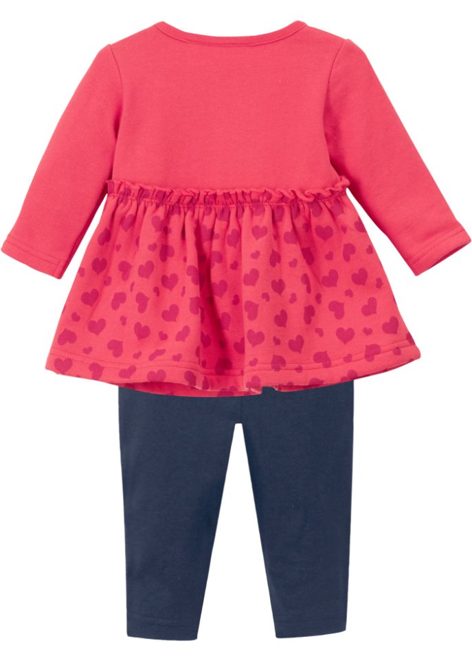 Baby Sweatkleid und Leggings (2-tlg.Set) Bio Baumwolle