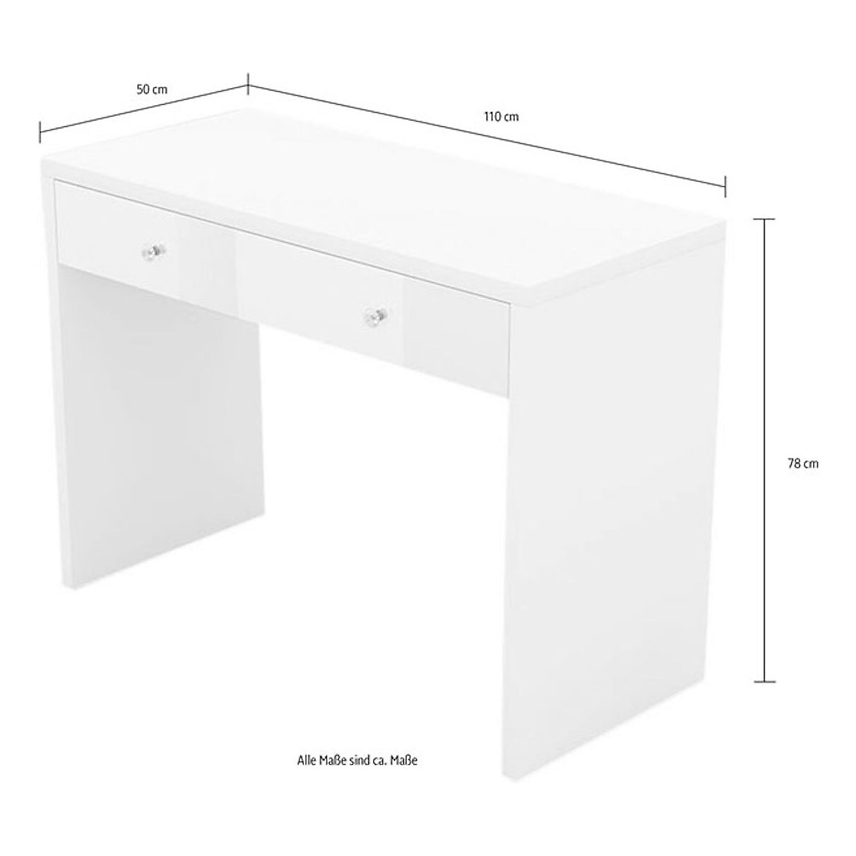 Schreibtisch Computertisch Irun 110x50x78cm mit Schublade
