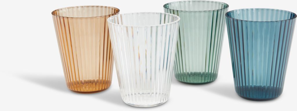 GERLEF Plastic glass GERLEF Ø9xH10cm 4pcs/pack