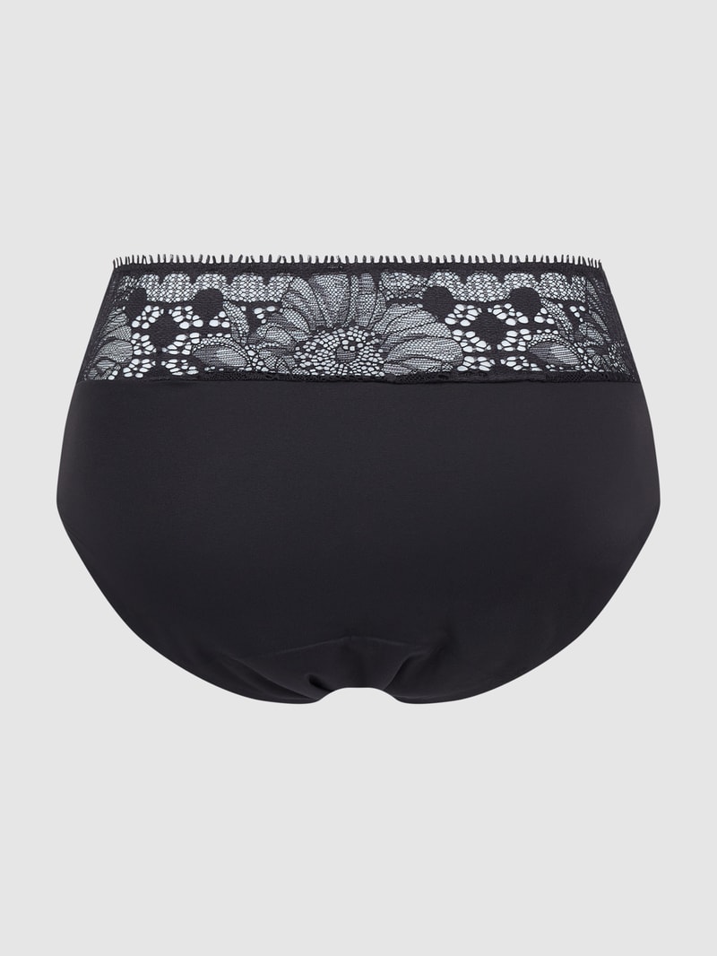 Perioden-Slip aus Mikrofaser in schwarz