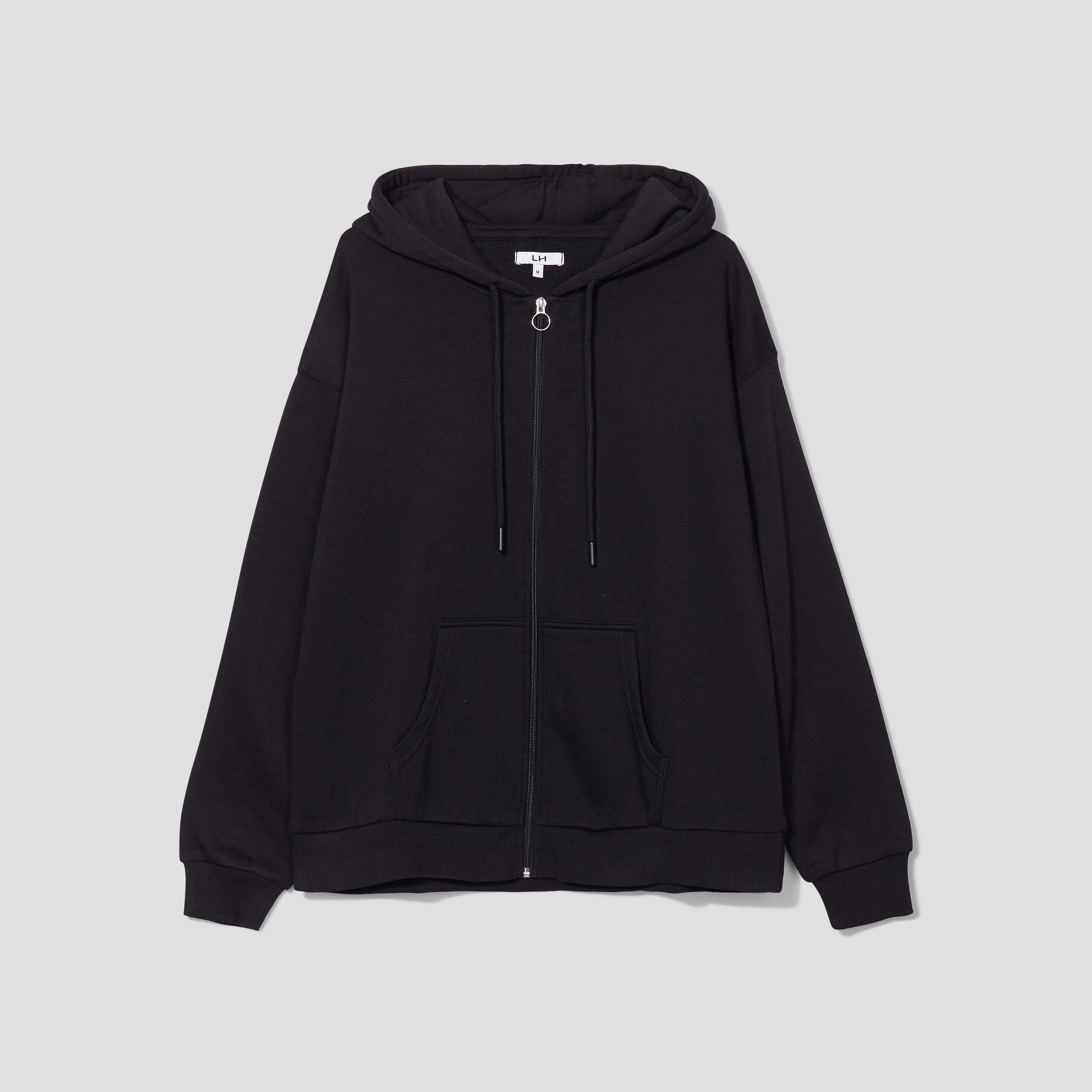 Sweat zippé à capuche noir femme | La Halle