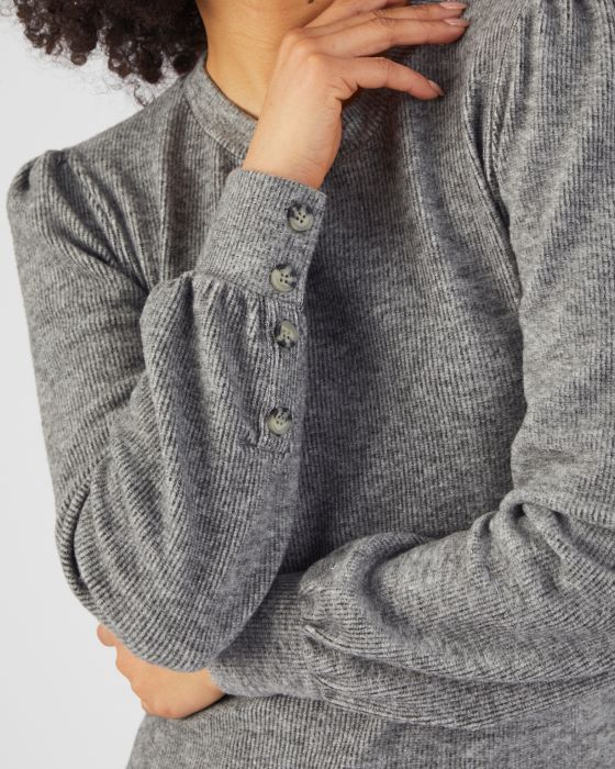 Tee-shirt chaud en maille côtelée