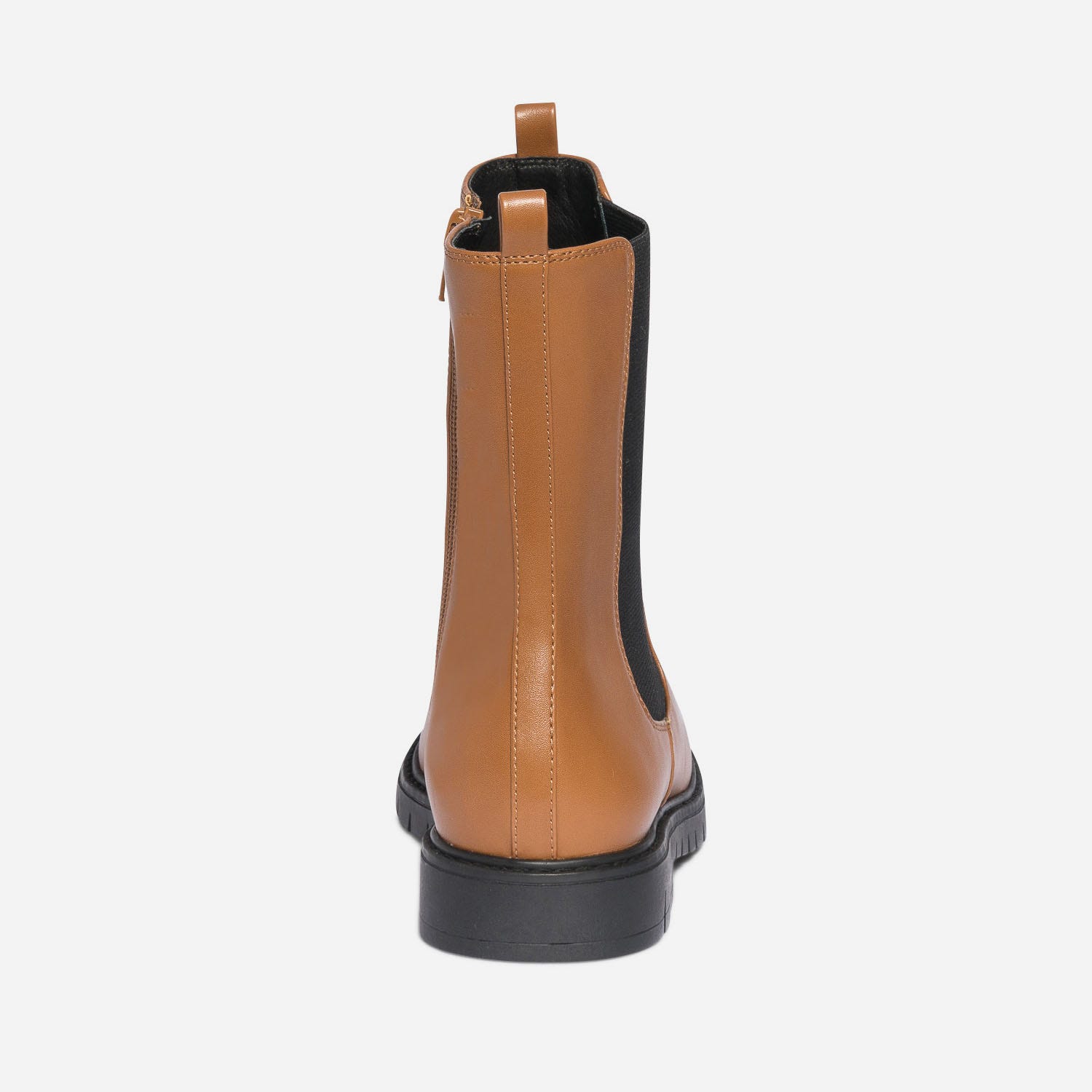 Chelsea boots camel à semelle crantée