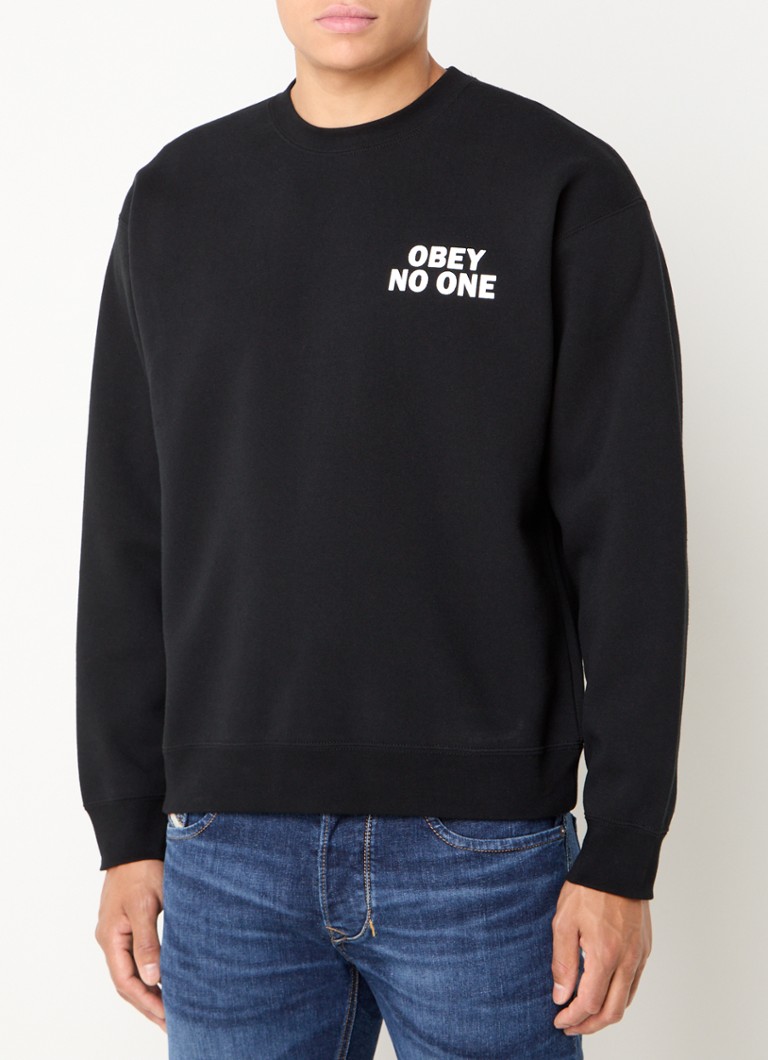 Obey No One sweater with logo and back print