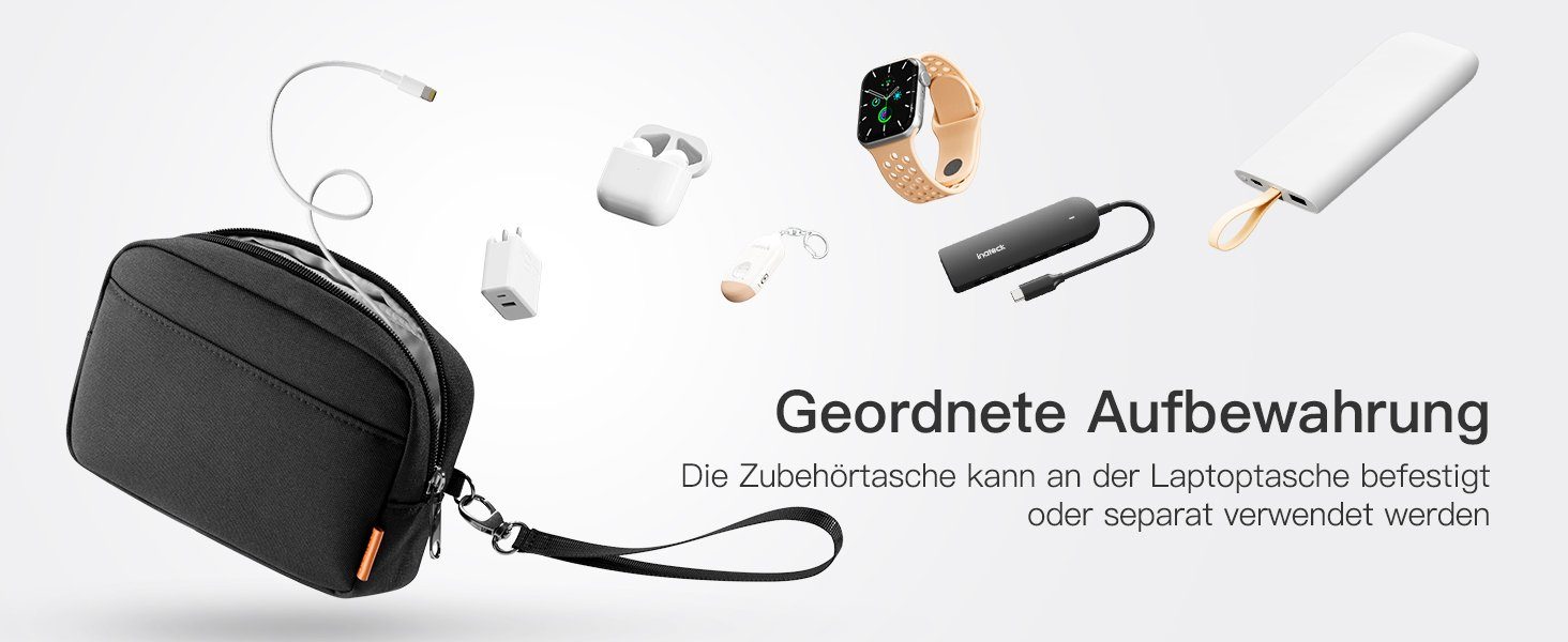Inateck Laptoptasche 15-15.6 Zoll Notebook Schutztasche Aktentasche mit Zubehörtasche