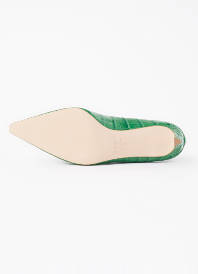 Pantofi cu toc din piele cu efect de crocodil Ava de la LKBennett