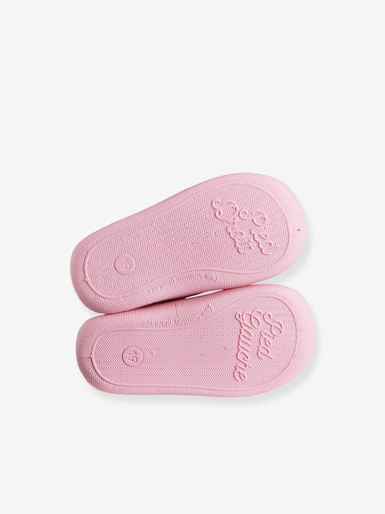 Chaussons zippés bébé fabriqués en France rose