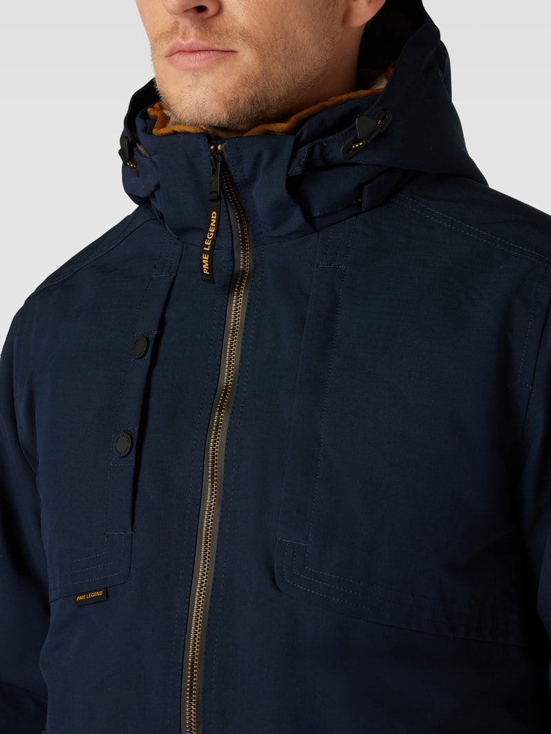 Parka mit Reißverschluss Modell 'SNOWPACK' in marineblau