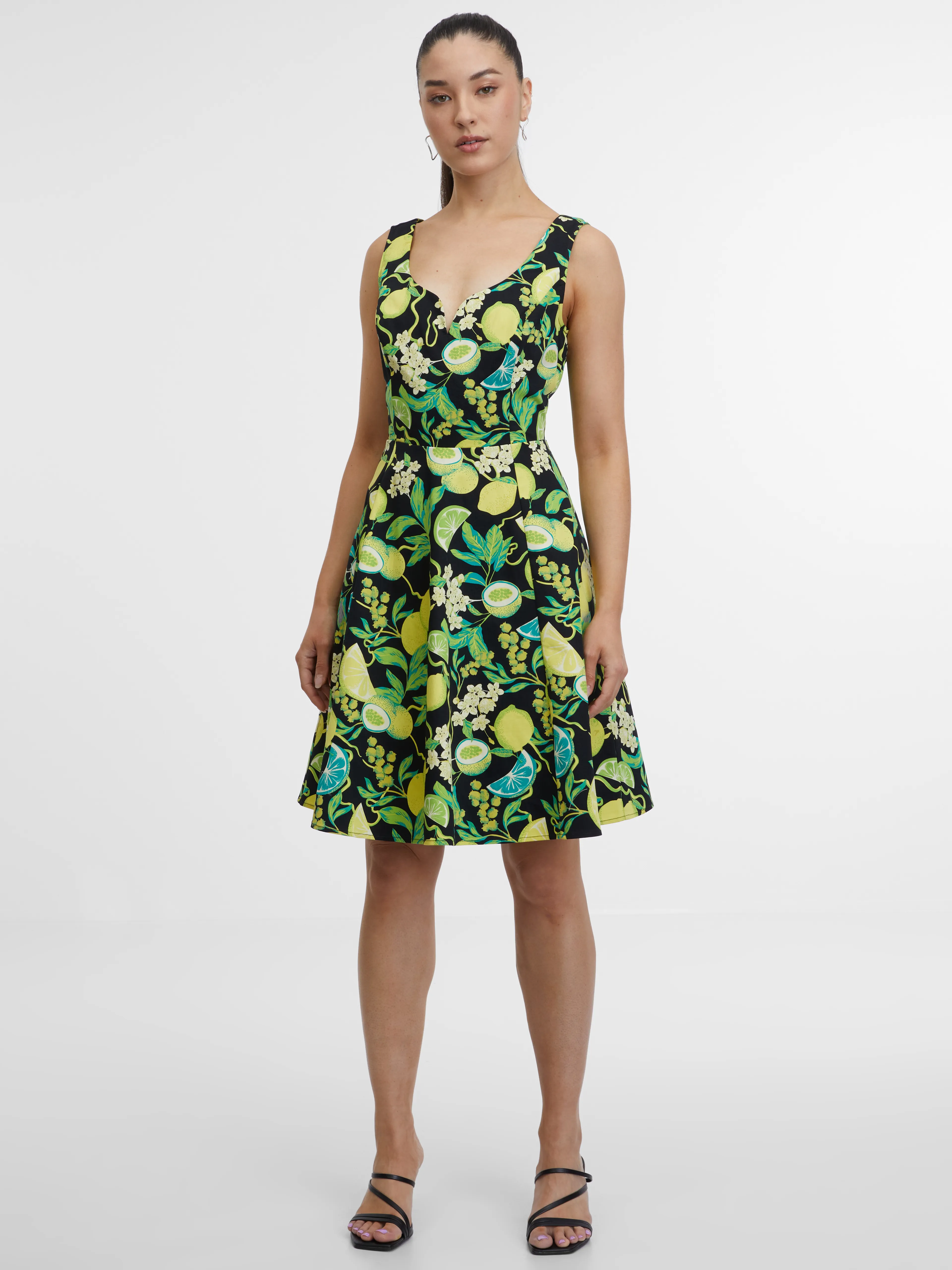 Grünes Damen-Blumenkleid ORSAY