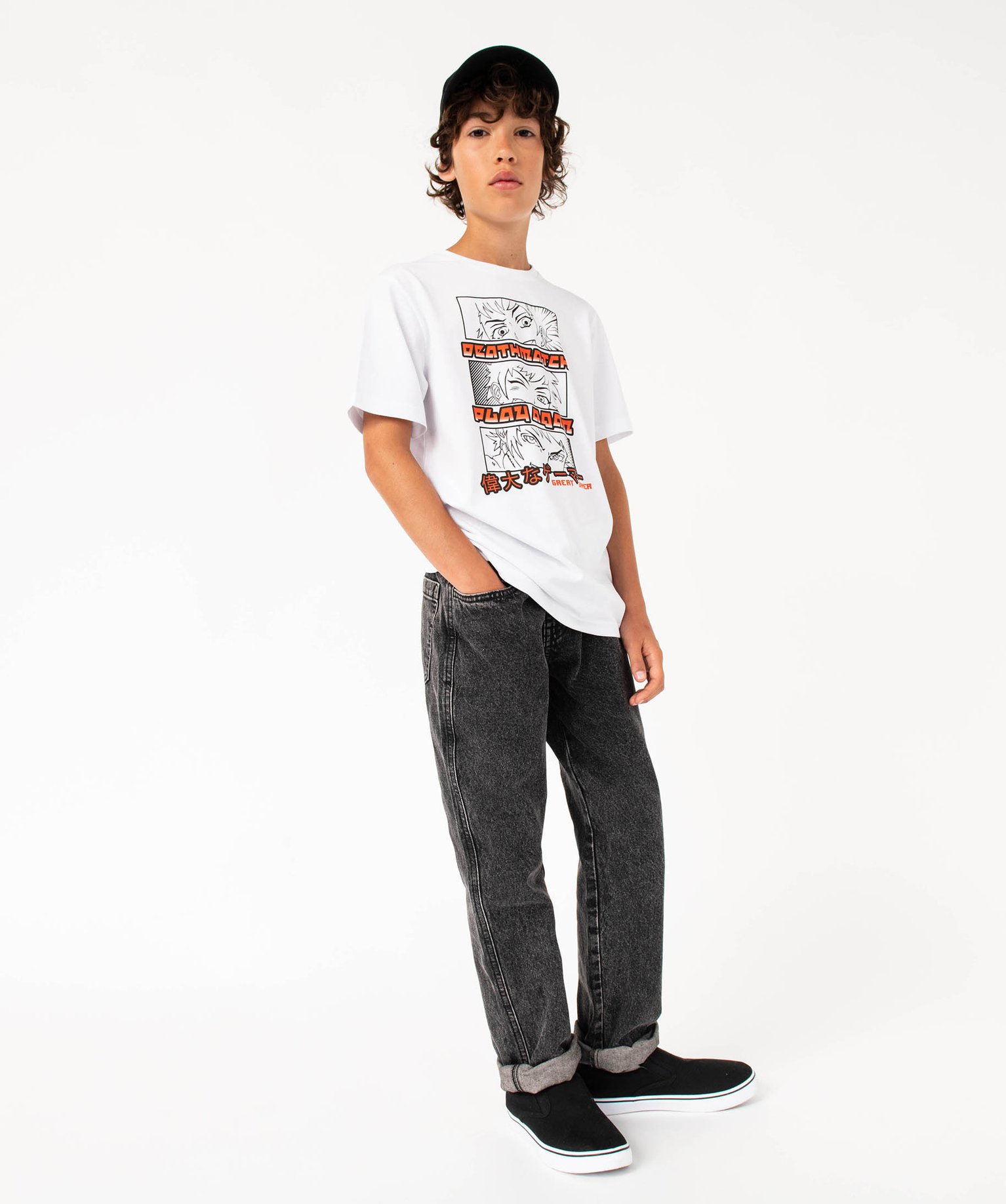 Tee-shirt à manches courtes imprimé Garçon blanc | GEMO