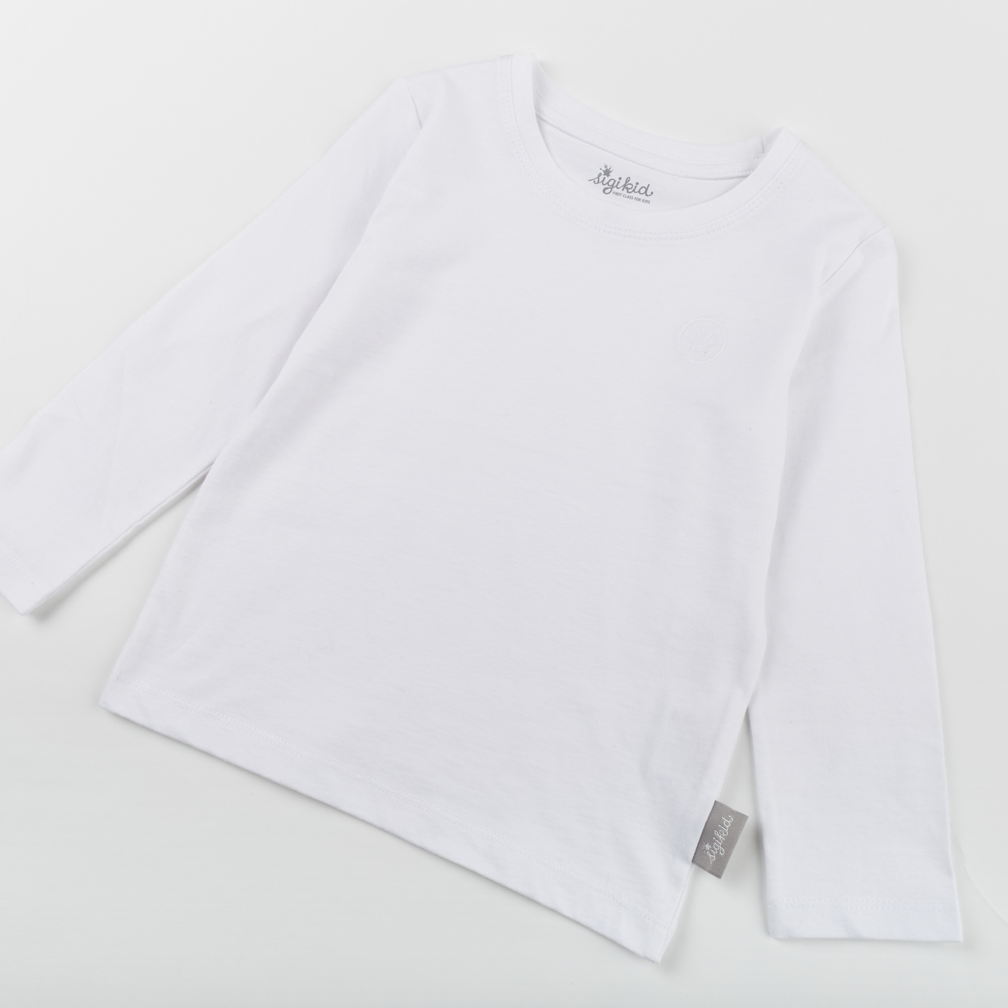 Kinder Langarmshirt im 2er Pack, weiß