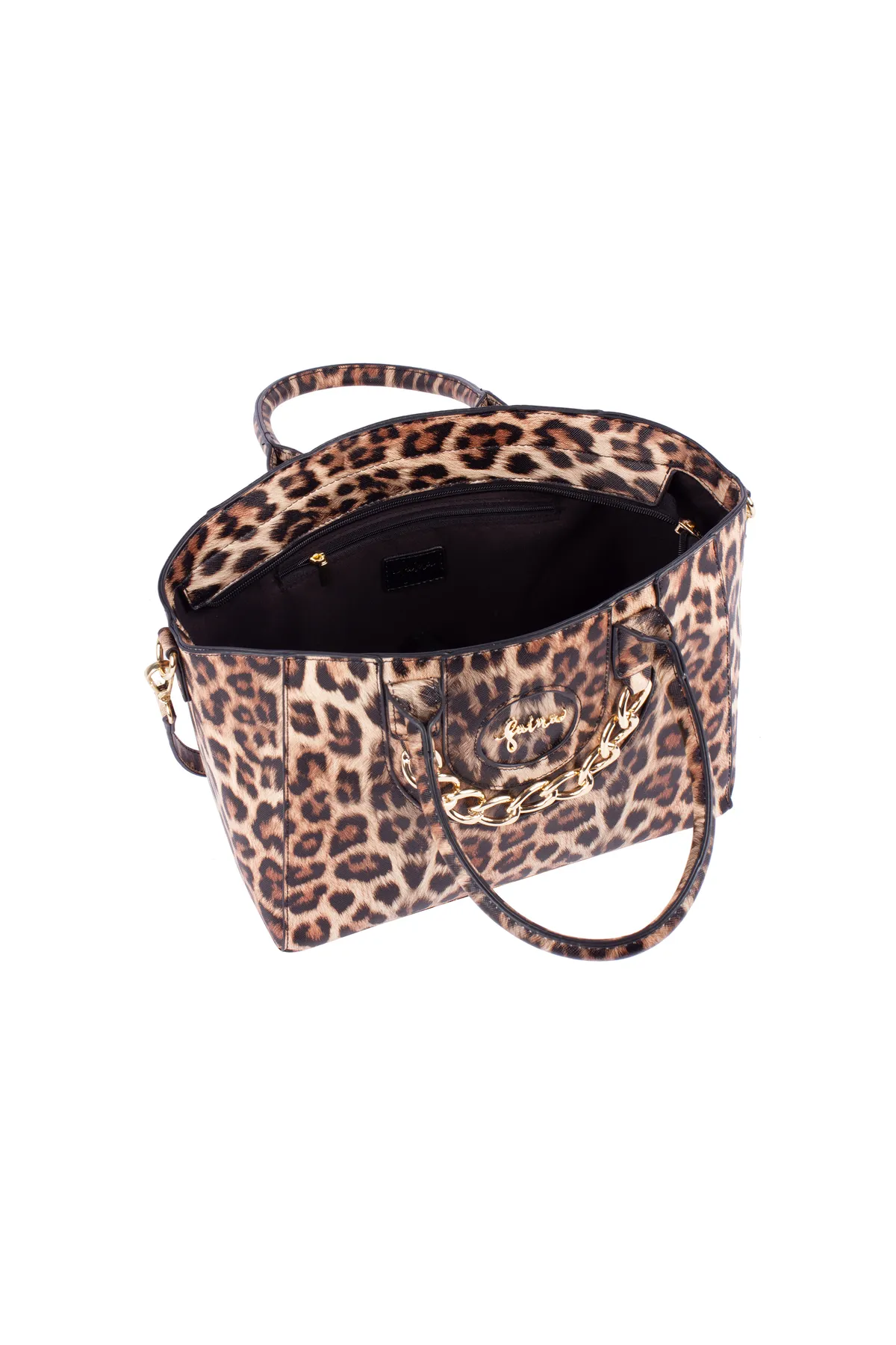 Faina  Handtasche - Braun - Animal Print