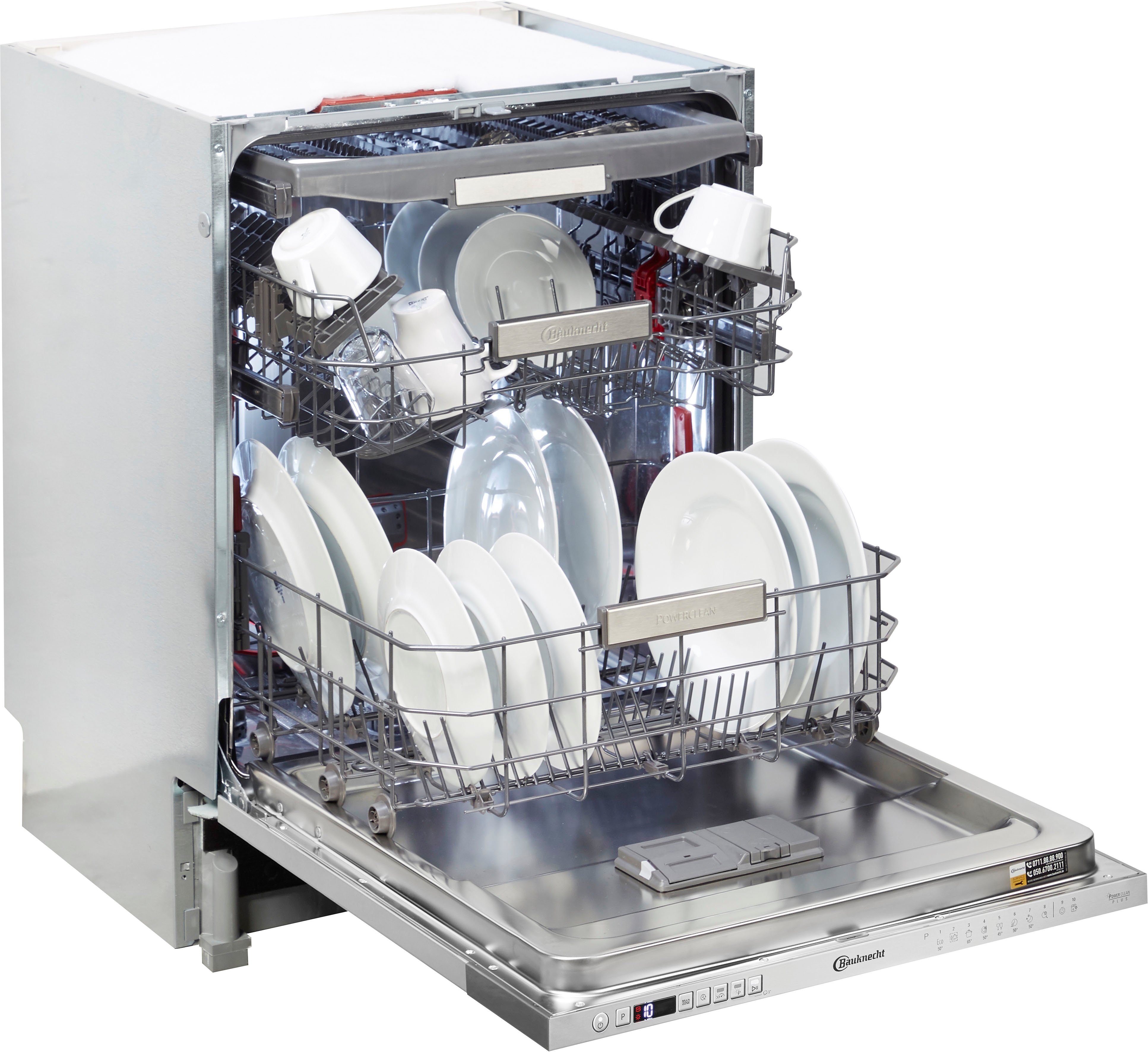 BAUKNECHT vollintegrierbarer Geschirrspüler, OBIO POWERCLEAN 6330, 14 Maßgedecke