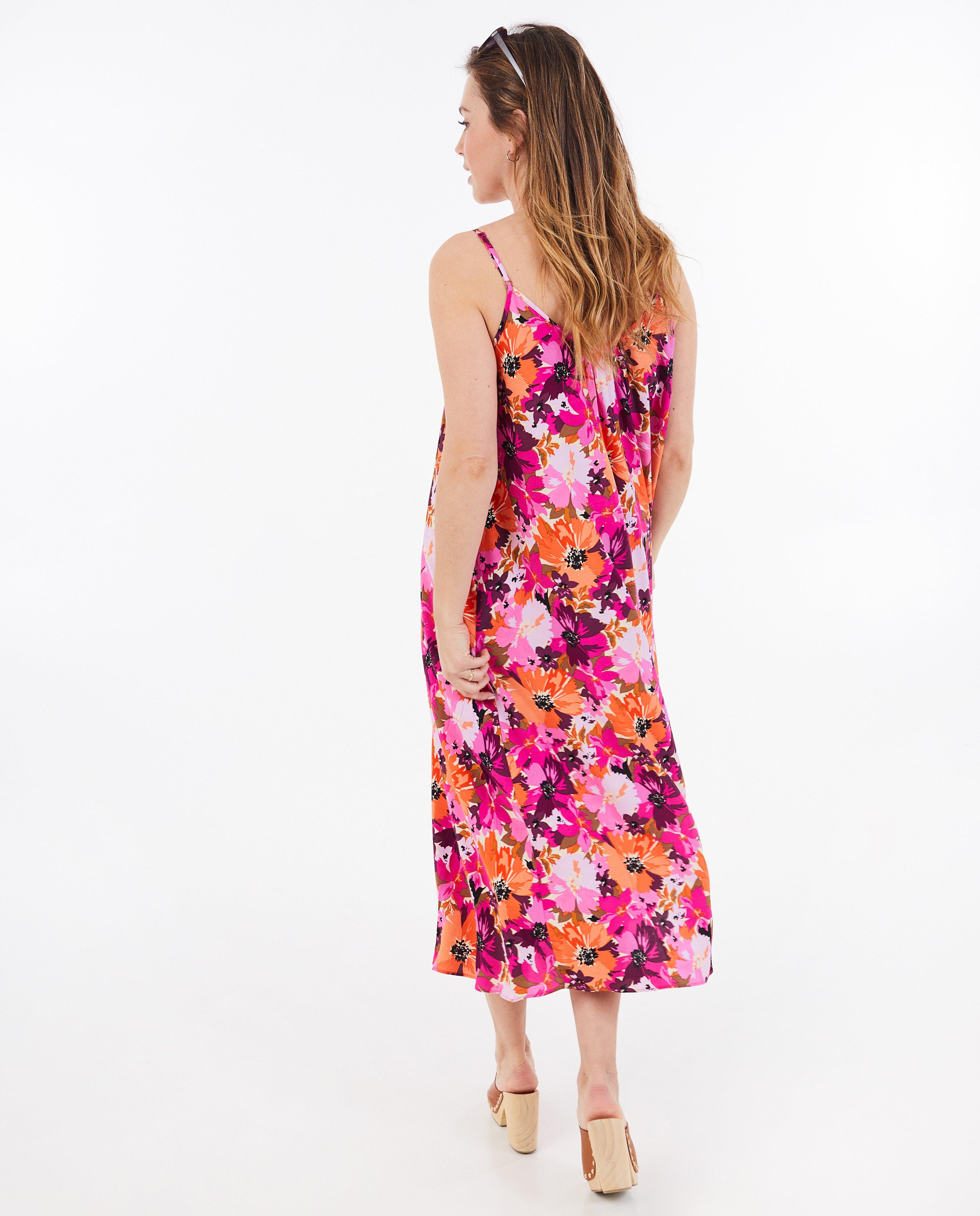 Rochie Dina Tersago cu imprimeu floral roz