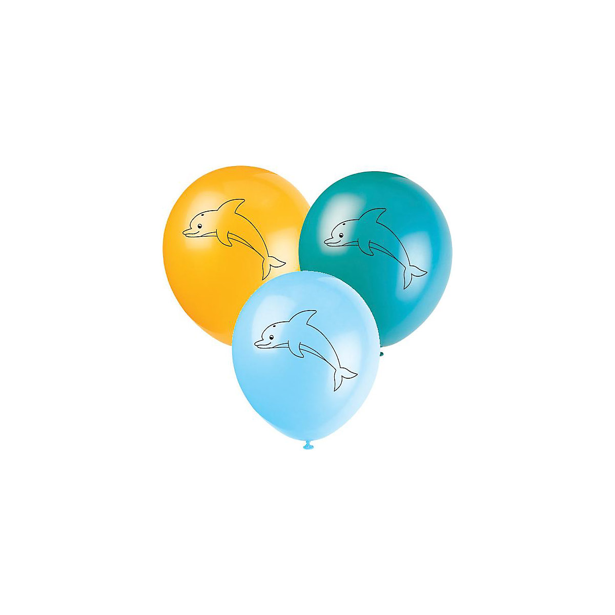 Luftballons Delfin, Latex, 29 cm, 8 Stück