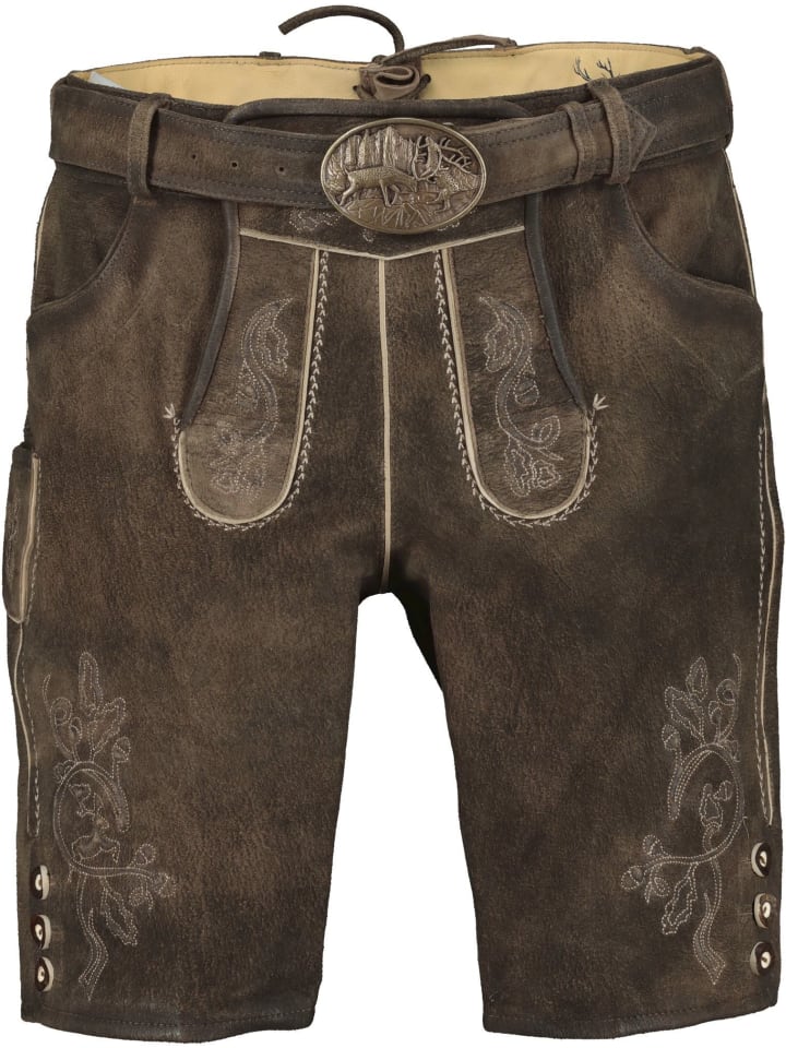 Spieth & Wensky Lederhose in Braun günstig kaufen