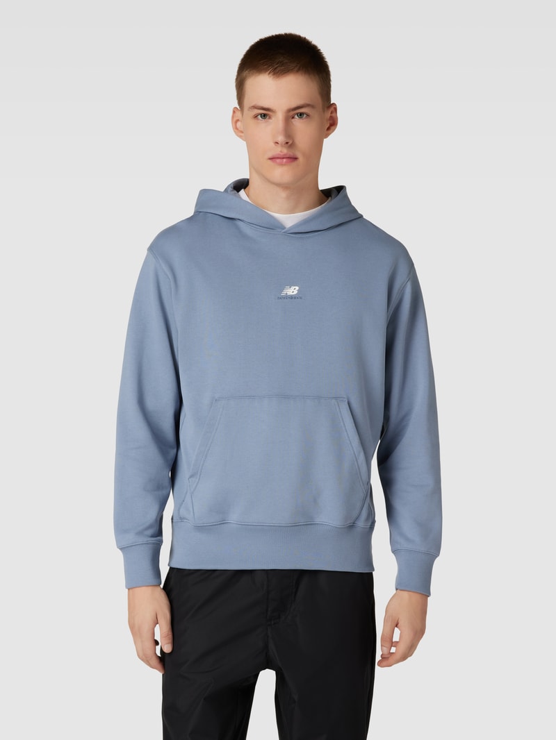 Hoodie mit Känguru-Tasche in rauchblau