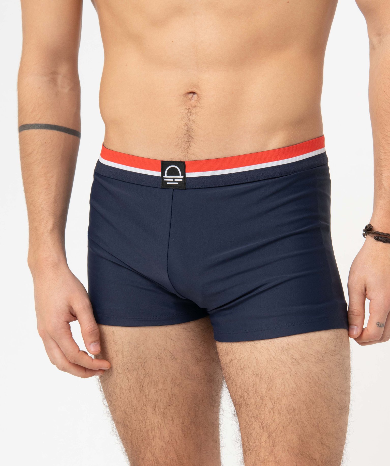 Shorty de bain homme avec ceinture tricolore vert | GEMO